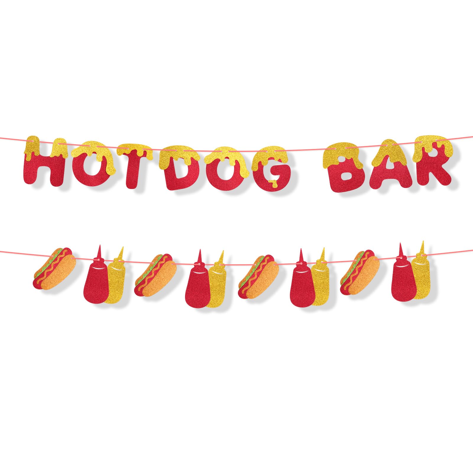 Hotdog Bar Banner, Sausage Party Decorations Hot Dog Bar Party Supplies Fast Food Decorations for Family Parties Picnic BBQ Decoration Supplies