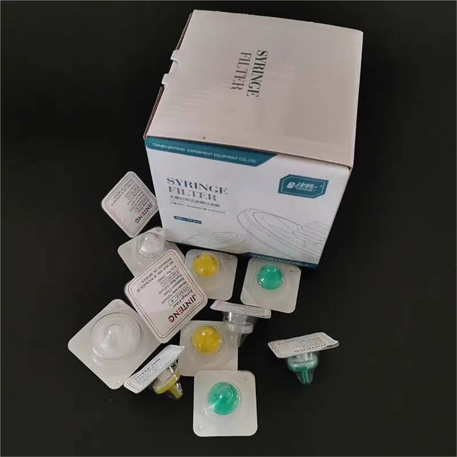 1 Caja (50 uds) Laboratorio 0.22um/0.45um Filtro de jeringa miliporo estéril Nylon/PES/PTFE Filtro de Membrana Equipo de Laboratorio químico(0.45um,PES 33mm)