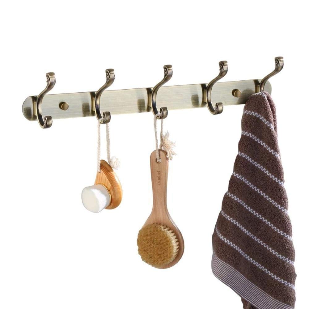 Kleiderhaken, Retro-Haken, Doppelmantelhaken, Kleiderhaken, 5 Kleiderbügelhaken, Küche, Badezimmer, Edelstahl, Reihenhaken, Badezimmer, Handtuchhaken, Garderobenständer, Wandmontage (Farbe: B, Größe: