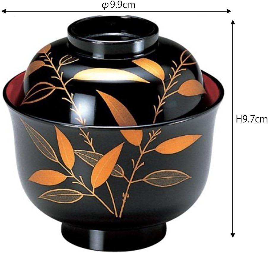 5-210-14 Soup Bowl, Black, φ3.9 x H3.8 inches (10 x 9.6 cm), Heat Resistant ABS