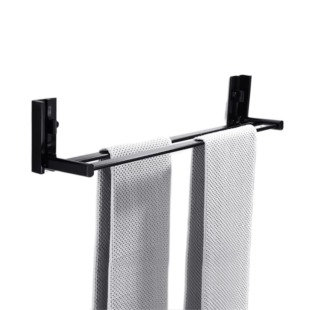 ASDFGHJL Towel Racks for Bathroom Space Saving Simplicity Multifunctional Durable Aluminum Towel Rail Foldable Corner Shower Shelfs Wall Mounted Stability Rustproof Shower Towel Holder
