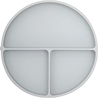 Vista 1 de dollop Placa de succión de silicona, sin BPA, apta para lavavajillas y microondas (lila claro)