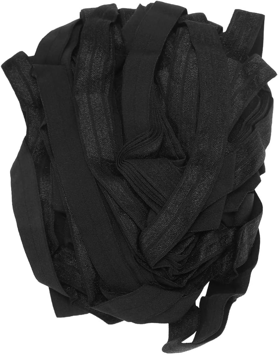 TOKIDNY Elastic Band and Breathable Material for Sewing 20m Long 1.5cm Wide Black Chinlon with Good Elasticity in Store Packaging Sportswear and Pants
