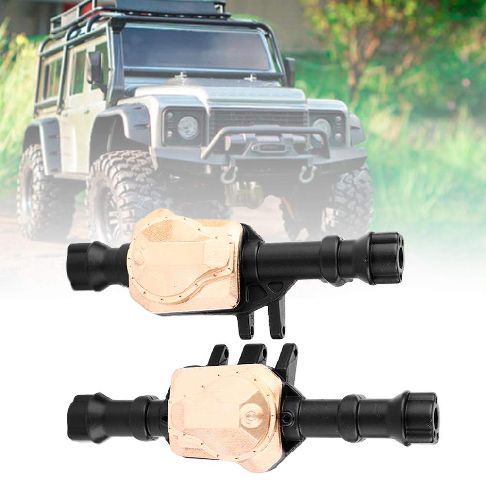 Metalowa przednia tylna osi pokrywa obudowy RC części Akcesorium akcesorium do Traxxas Trx4 1/10 RC (Czarny)