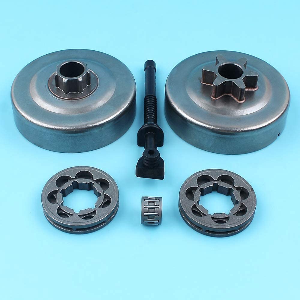 Tambor de Embrague de 3/8 "6T Piñones de llanta P-7 Oso de Aguja de línea de Aceite Compatible con Motosierra STIHL MS170 MS180 MS210 MS230 MS250 017018021023025