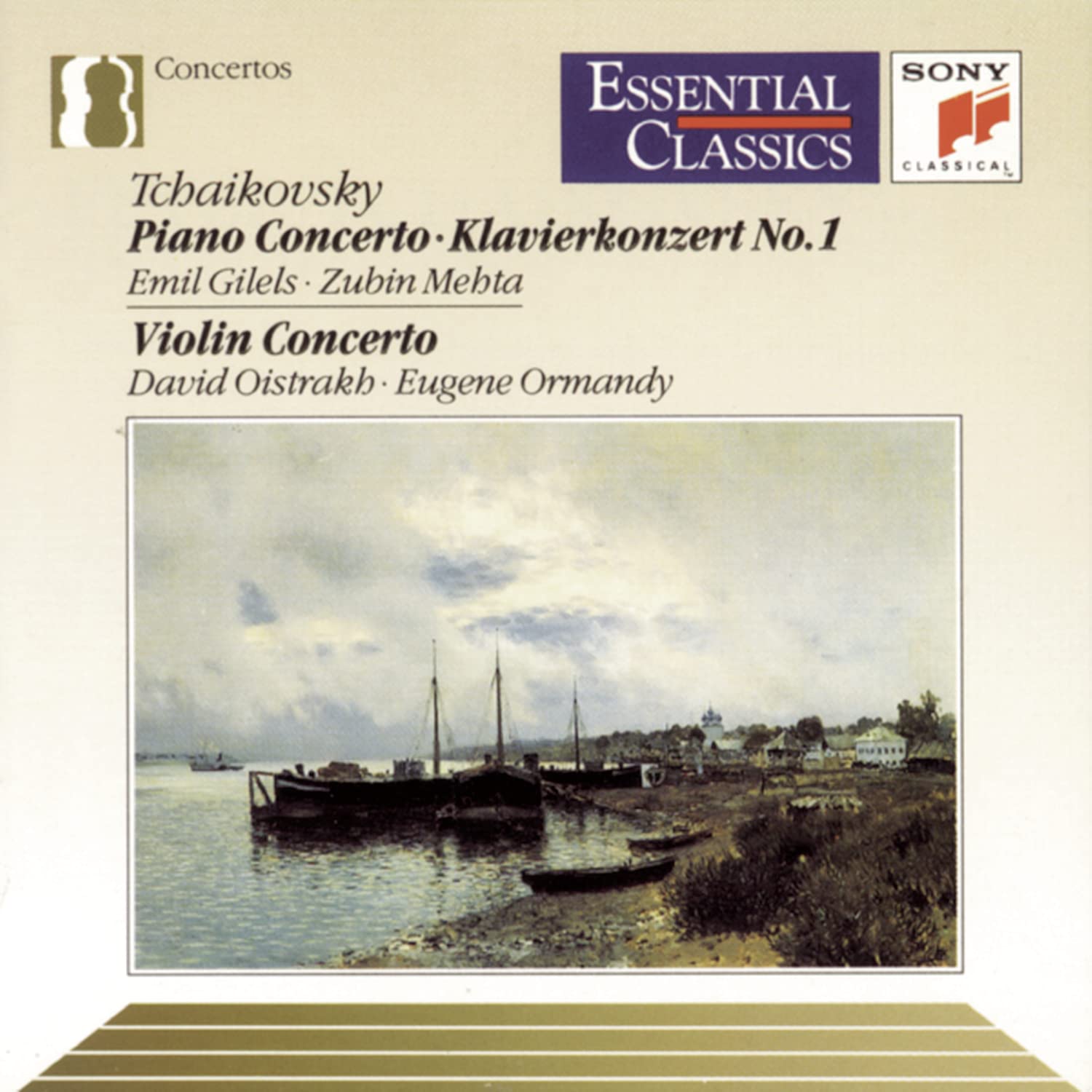 Piano Concerto 1 / Violin Concerto [Audio CD] Pyotr Il'yich Tchaikovsky; Eugene Ormandy; New York Philharmonic and Emil Gilels