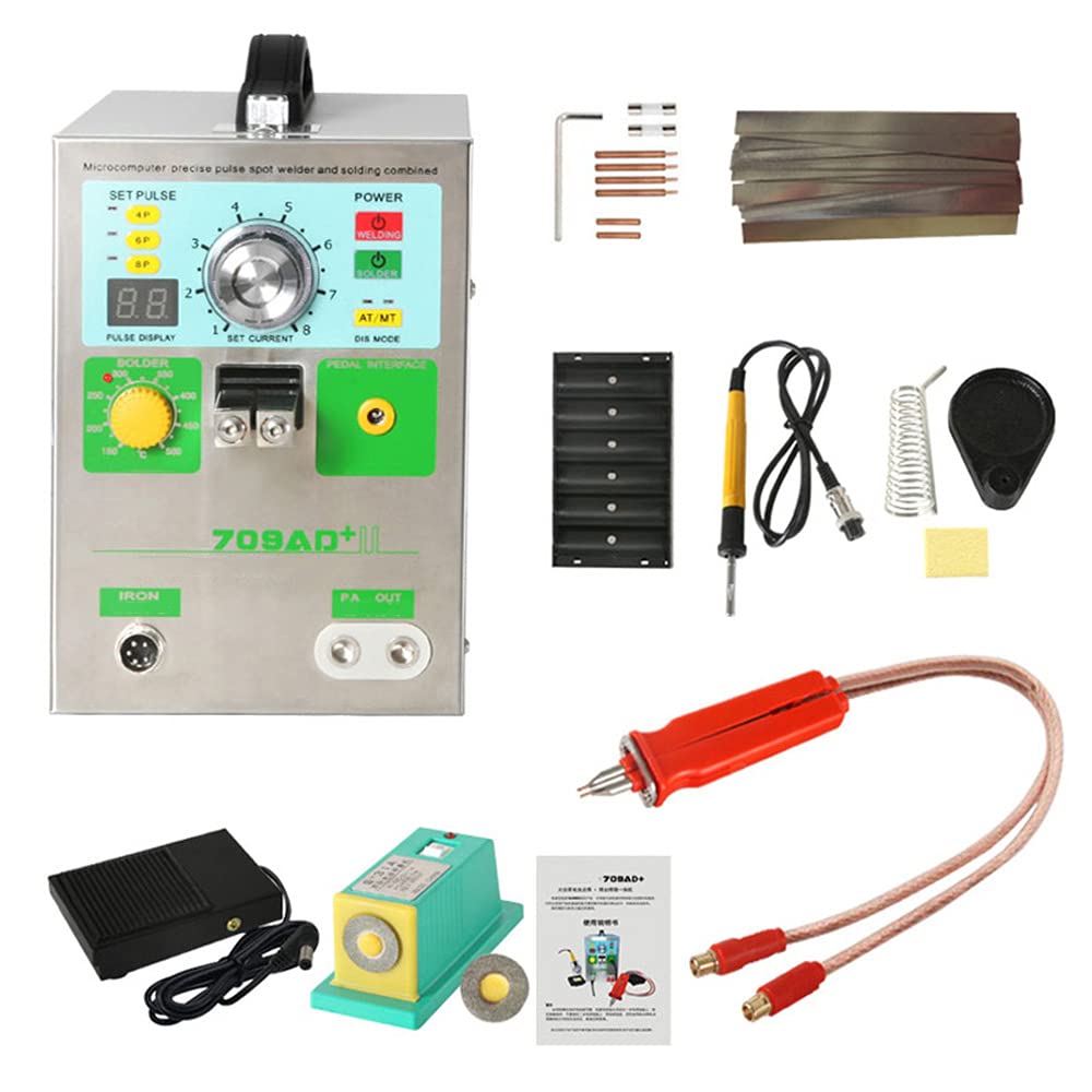 Hanchen Soldador de Puntos de Baterías Muntifuncional 3.8KW Soldadura de Pulsos Profesional con Función de Soldar Estaño Pluma de Inducción Sistema de Enfriamiento para Baterías 18650 26650 32650