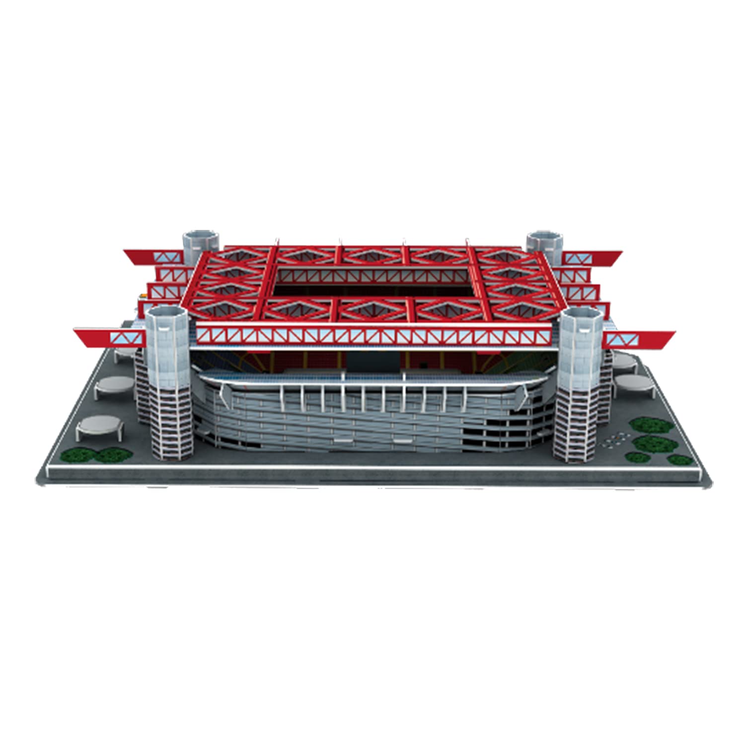 Georgie Porgy Puzzle dello Stadio di Calcio 3D DIY Giocattoli da Costruzione Set di Sostruzione (San Siro Staduim 113 Pezzi)