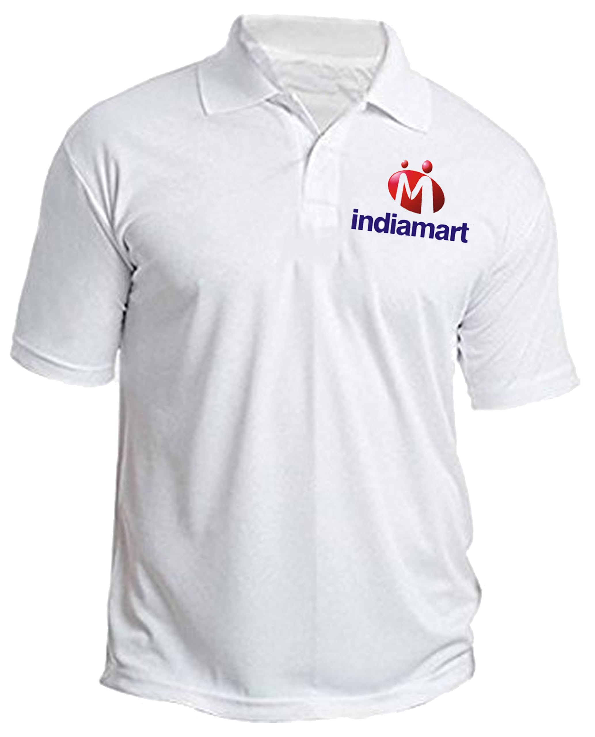 I AM ROMPER Indiamart Logo Printed Polo/Collar Half Sleeve T-Shirt for  Indiamart E-Commerce Staff Employee Promotion T Shirt for Men and Women