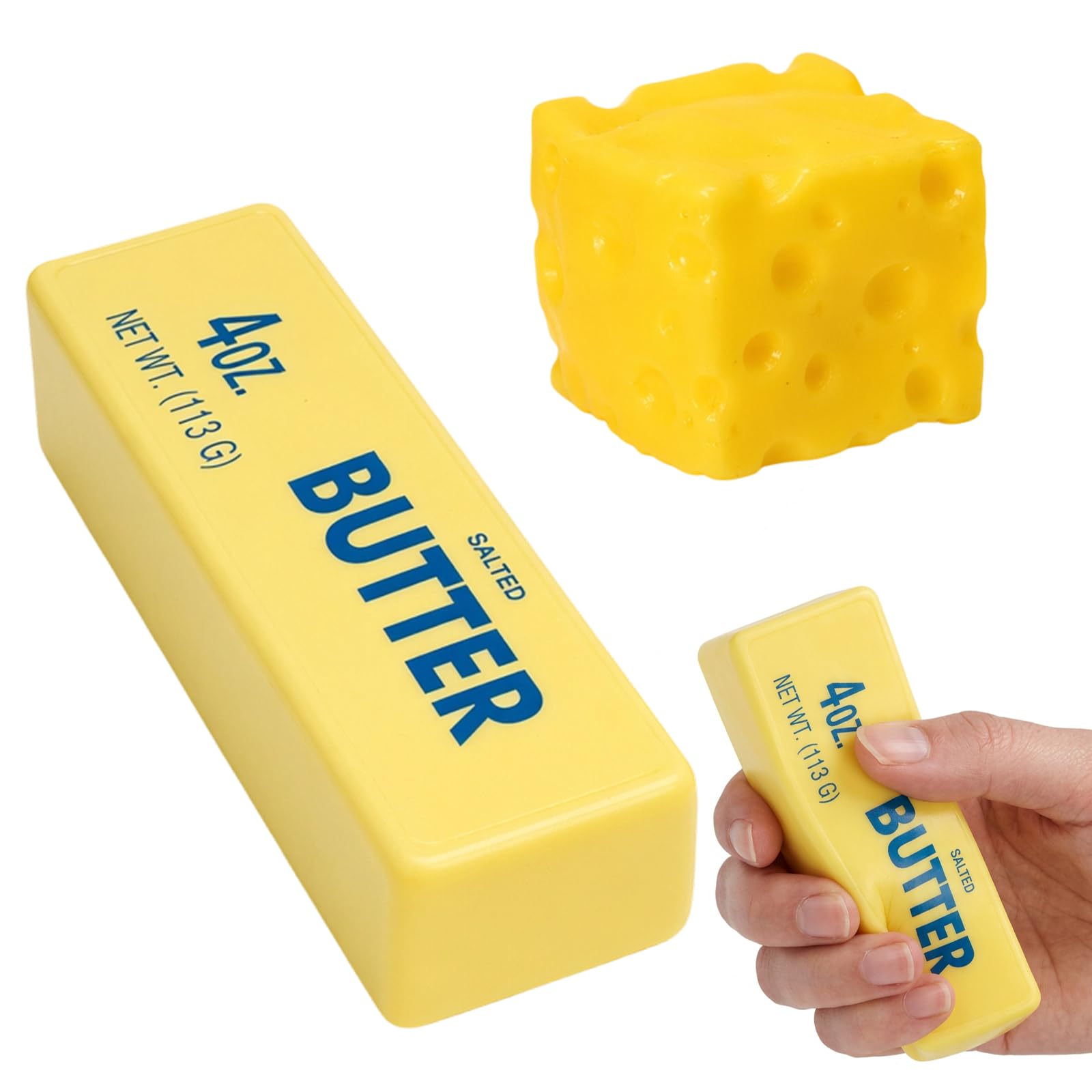 Cheese Squishy 2-Pack Set, Butter Squishy Toys