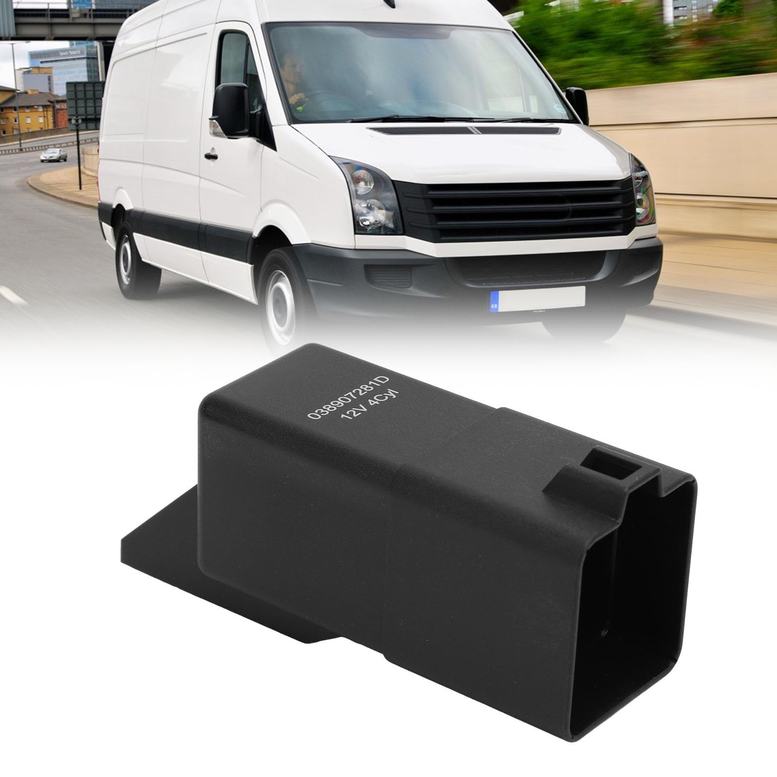 Relais de Bougies de Préchauffage à 9 Broches 0281003038, 038907281D, unité de Contrôle de Performance Stable, Compatible avec Altea, Matériau ABS, Tension 12 V