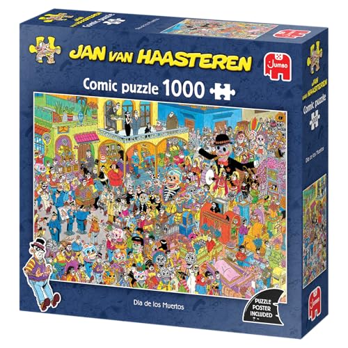 Jan Van Haasteren JVH Dia de Los Muertos - Puzzle para Adultos - Humorístico - Cartón 100% Reciclado - 1000 Piezas - Jumbo
