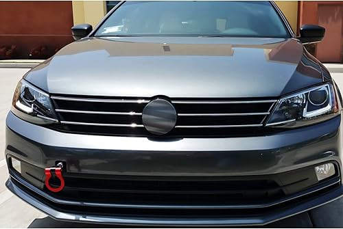 Miniatura 6 de Xotic Tech Sports Track Racing Style CNC - Anillo de gancho de remolque de aluminio compatible con Jetta MK6 2011-2018 6th (rojo)