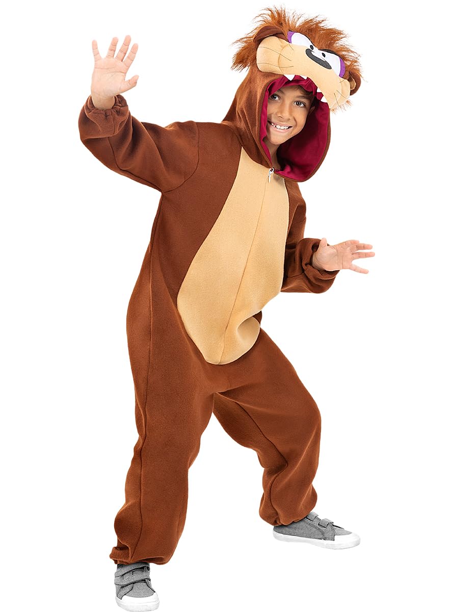 Funidelia | Costume Taz Space Jam - Looney Tunes per bambino Cartoni Animati - Costume per Bambini e accessori per Feste, Carnevale e Halloween - Marroni