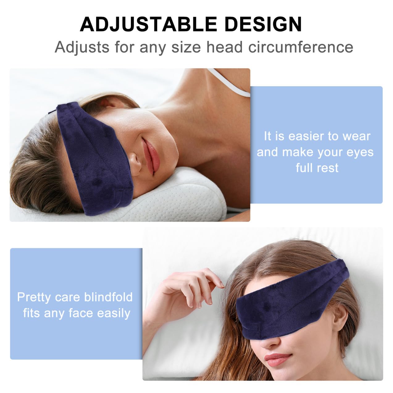 Ipetboom 3pezzi Maschera Per Occhi Con e Confortevole Per Viaggi Yoga e Sonno Profondo Profondo