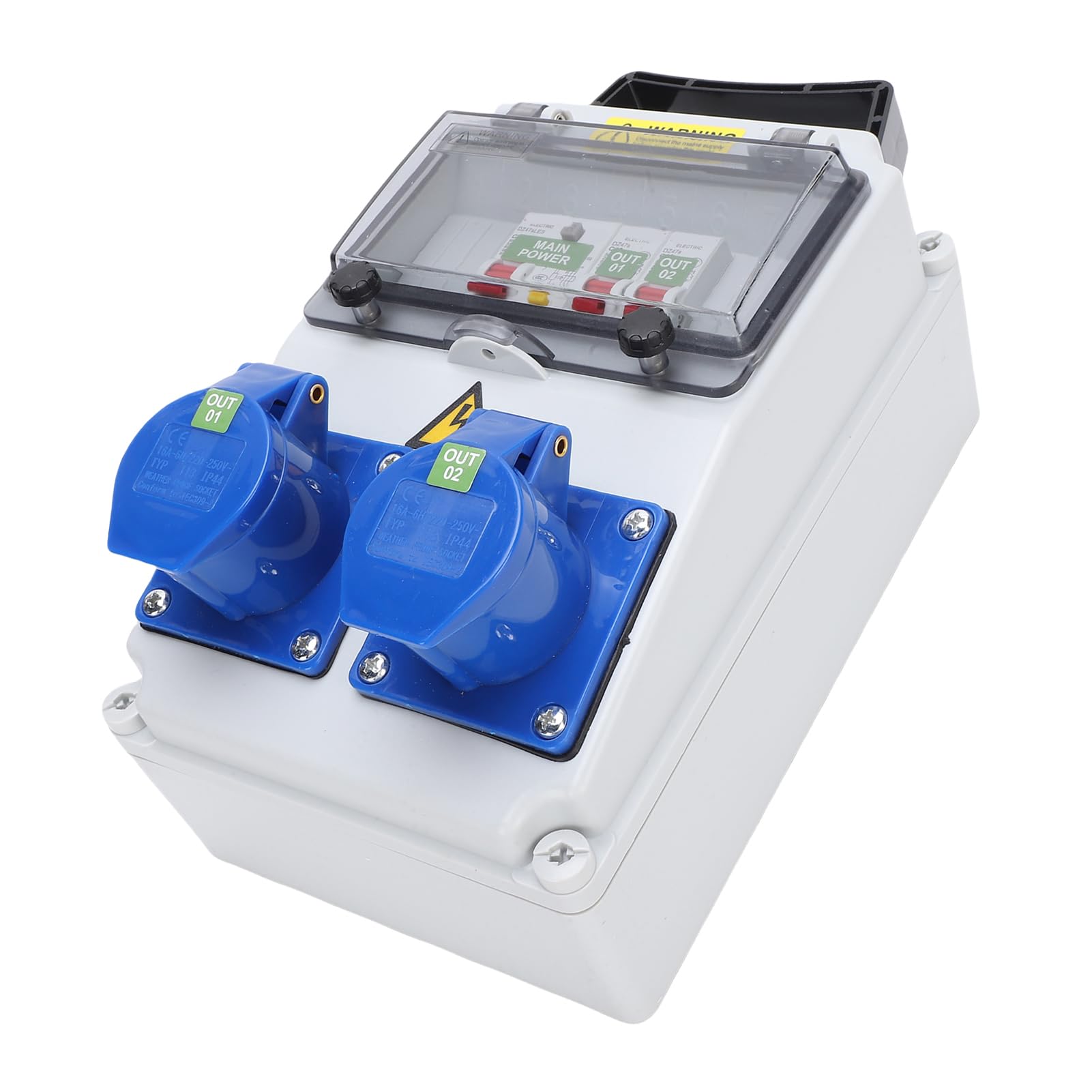 Scatola di Distribuzione Elettrica Industriale Portatile Impermeabile Antipolvere IP44-67 con Design a Cerniera con Fibbia 260x170x140mm per Fabbrica di Officine da Cantiere
