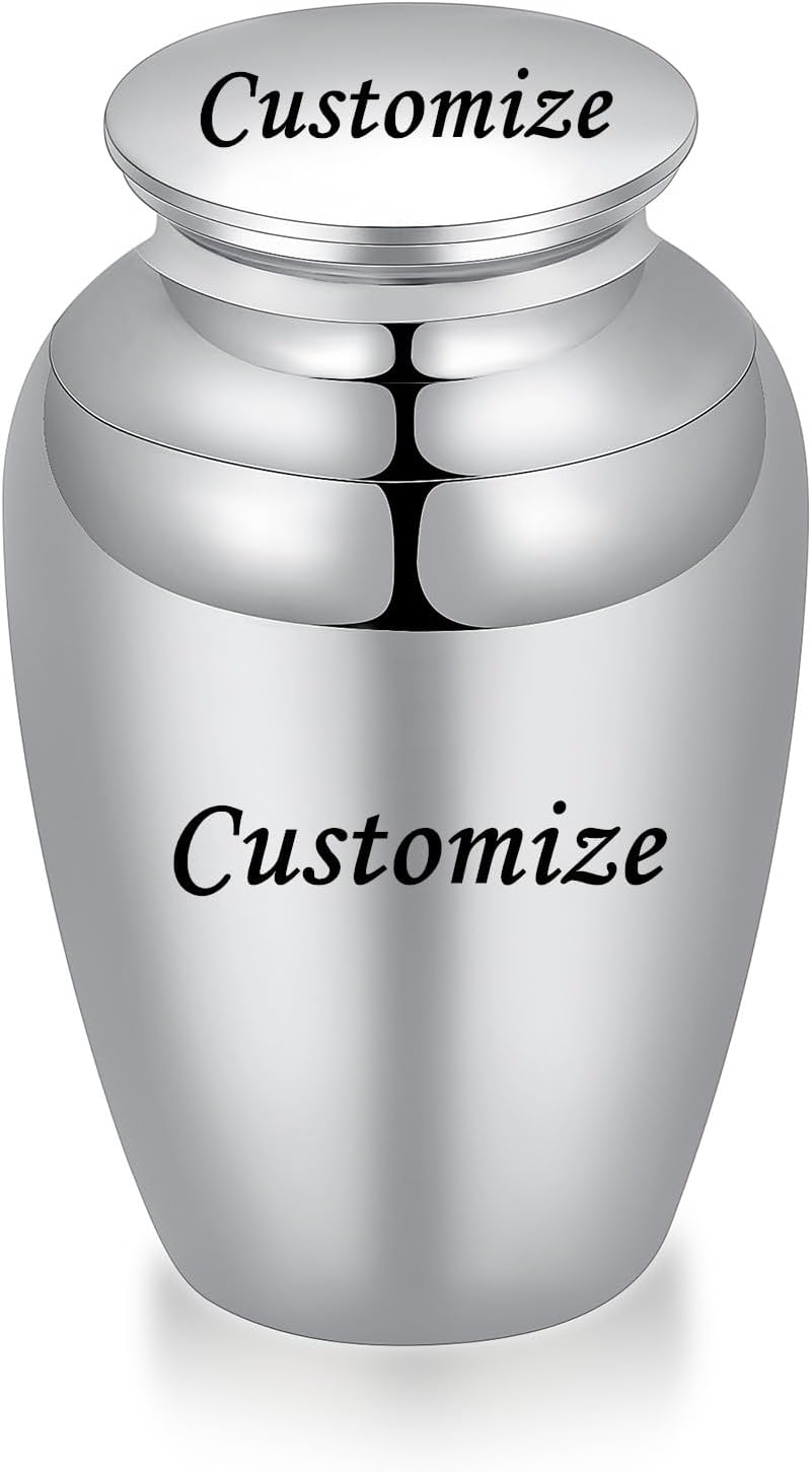 Mini Urns for Human Pet Ashes Stainless Steel Cremation Memorial Keepsake for Loved One