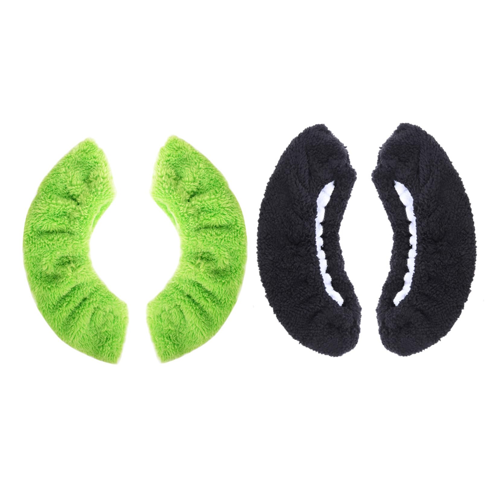 Toyvian Coprilama per Pattini da Ghiaccio Elastici in Poliestere, 2 Paia | Protezione Morbida e Flessibile, Assorbente per L'acqua, per Conservazione delle Lame, Nero e Verde Colore Casuale