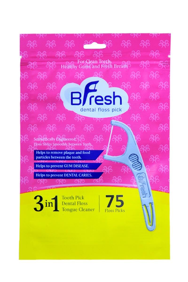 Bfresh Dental Floss Picks 75 - Easy Glide Unflavored Flossers for Effective Plaque Removal, Dental Care Accessories for Healthy Gums, Teeth Cleaning Tools for Daily Oral Hygiene, Ergonomic Dental Picks for Tight Spaces - Mint-Free, Convenient and Durable Teeth Cleaning Floss Picks for All-image-18