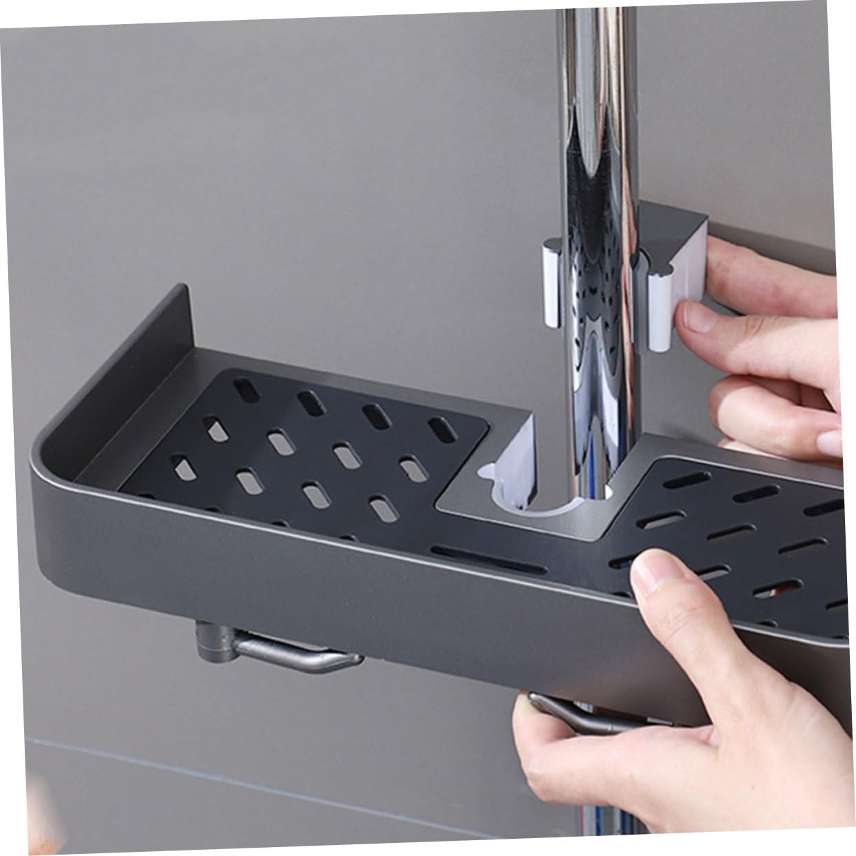 Alipis 4 Mensole Porta Sapone Da Doccia Porta Shampoo Organizer Per Doccia Elegante Senza Foratura Stile Moderno