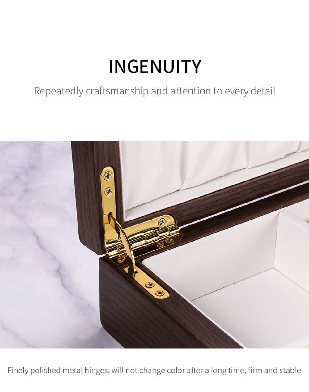 HAIBI Boîte à Bijoux, Coffret à Bijoux Grand Rouge Foncé Jewelry Box Organizer Women Wooden Rectangle Velvet Necklace Ring Earring Watch Girls Jewellery Storage