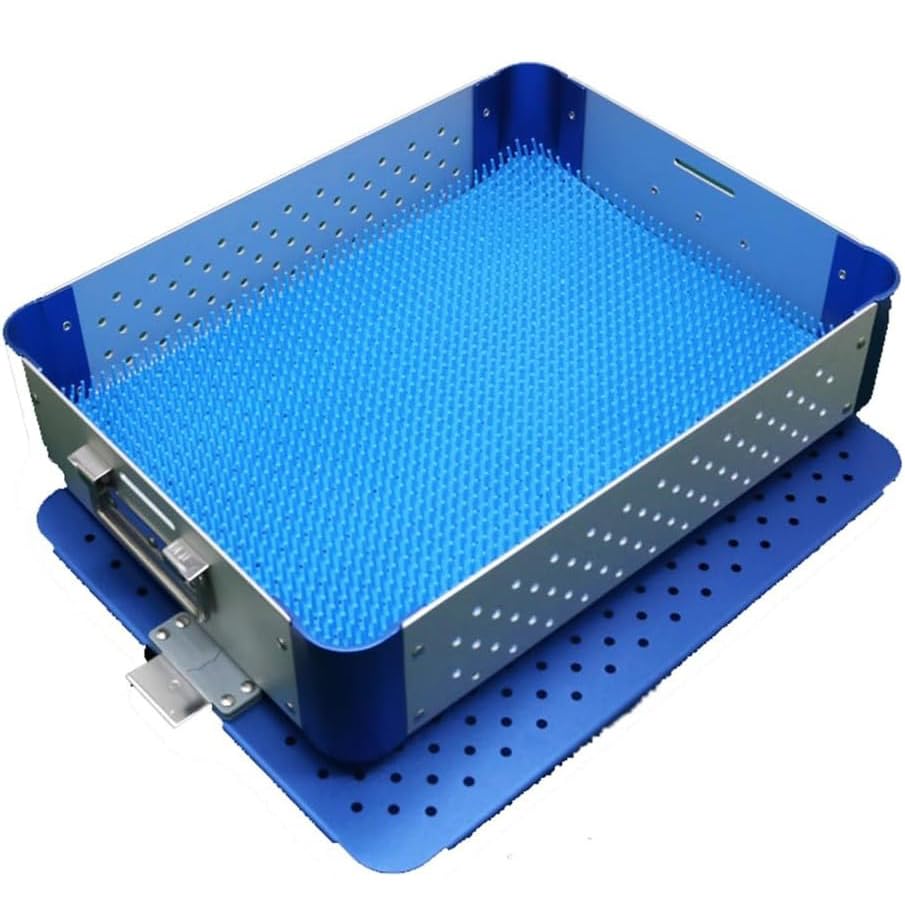 Plateau de stérilisation en aluminium de boîte à instruments chirurgicaux et désinfection