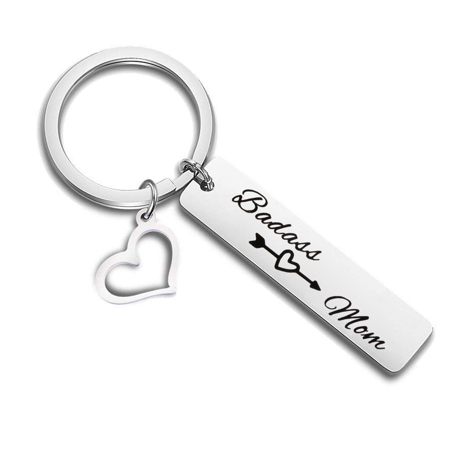 QIIERNew Mom Gift Badass Mom Keychain Mother Jewelry New Mommy Gifts