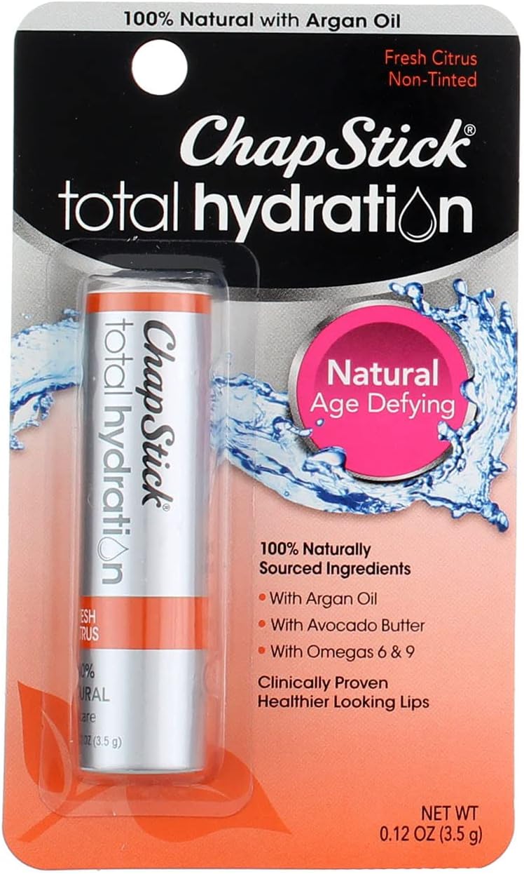 ChapStick Total Hydration Fresh Citrus, 0.12 Ounce (Pack of 2)