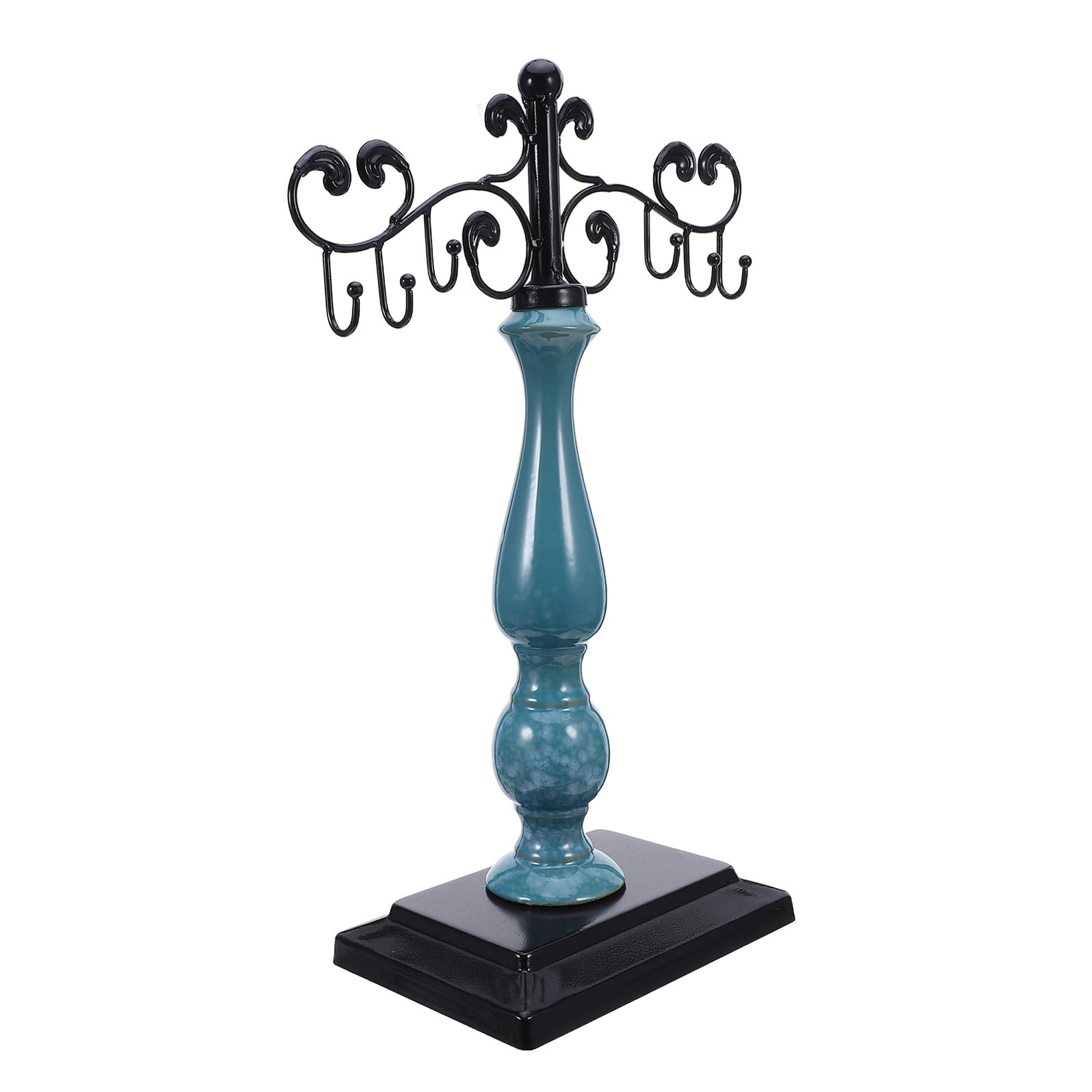 Abaodam Porta Gioielli in Ferro e Ceramica per Collane, Bracciali e Orecchini Espositore Elegante per Camera da Letto e Negozi