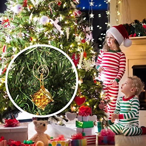 Lyeasw 120 Pack Metal Ornament Hooks For Hanging Christmas Tree Decorations, Multi Color Swirl Hook Hanger, Silver, Red, Green, Gold #TOP1