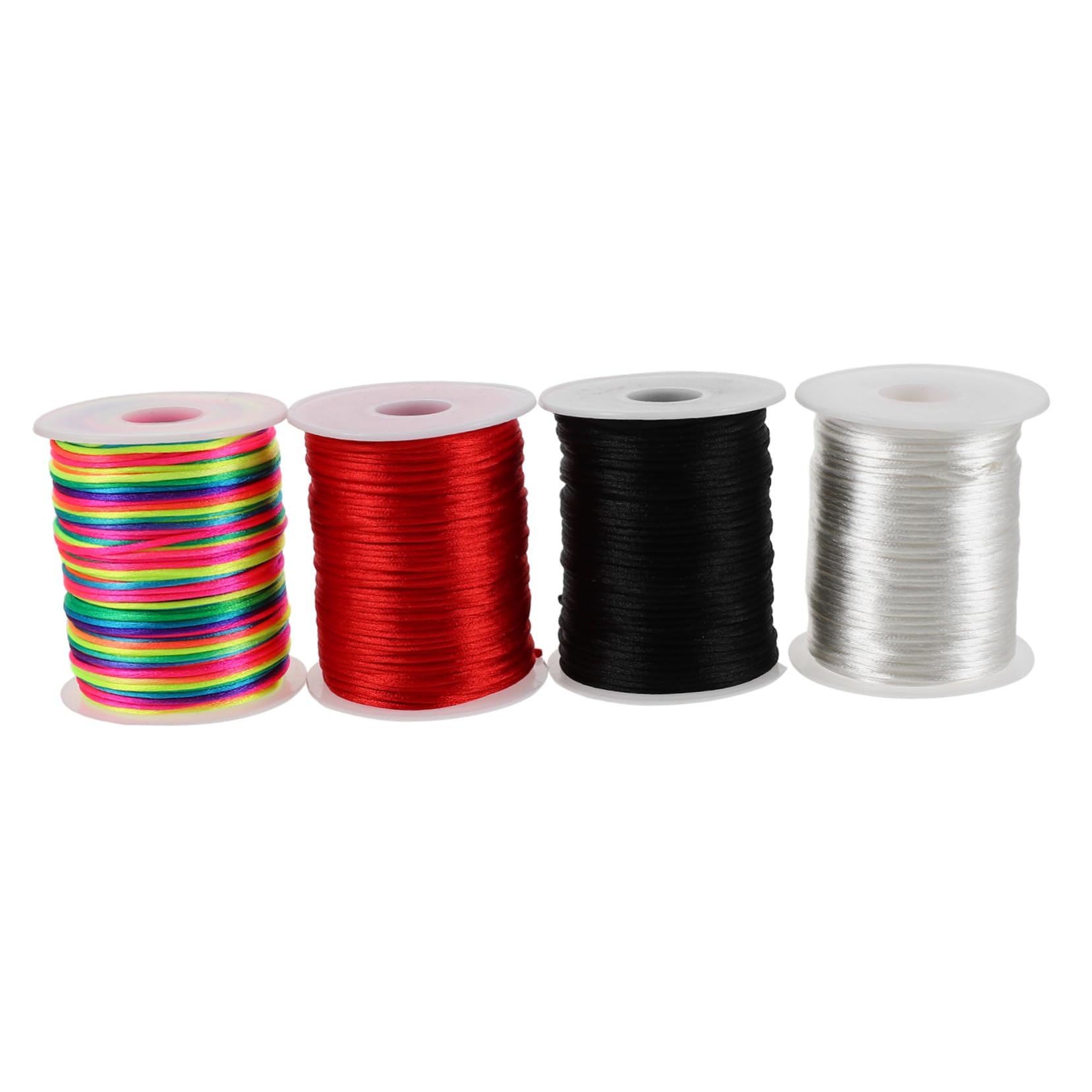 OSALADI 4rotoli Spago Cerato per Braccialetti e Collane Cordino Intrecciato per Gioielli Spago Artigianale per Perline Filo Cerato per Creazioni Fai da Te Forniture per Macramè Durevoli