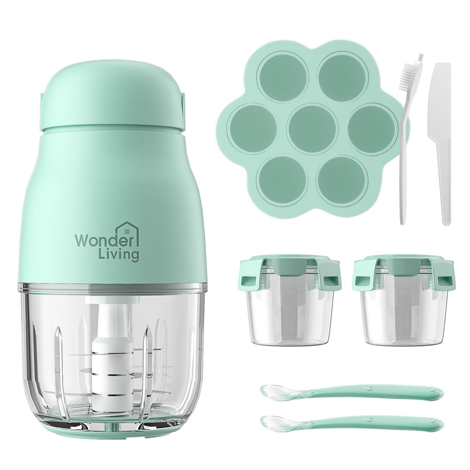 Wonder Living Baby Food Maker Procesador de alimentos para bebés Licuadora de alimentos para bebés para alimentos para bebés Máquina para hacer puré de alimentos para bebés de frutas, verduras y carne Prepare comidas frescas y nutritivas para su pequeño