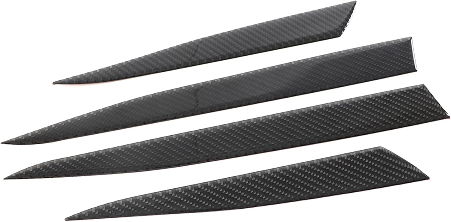 Daeiclru Soft Carbon Fiber Car Inner Door Panel Trim Cover Compatible with Subaru WRX 2022 2023 2024, Inner Side Door Panel Decoration Strip Accessories, 4PCS (Black)
