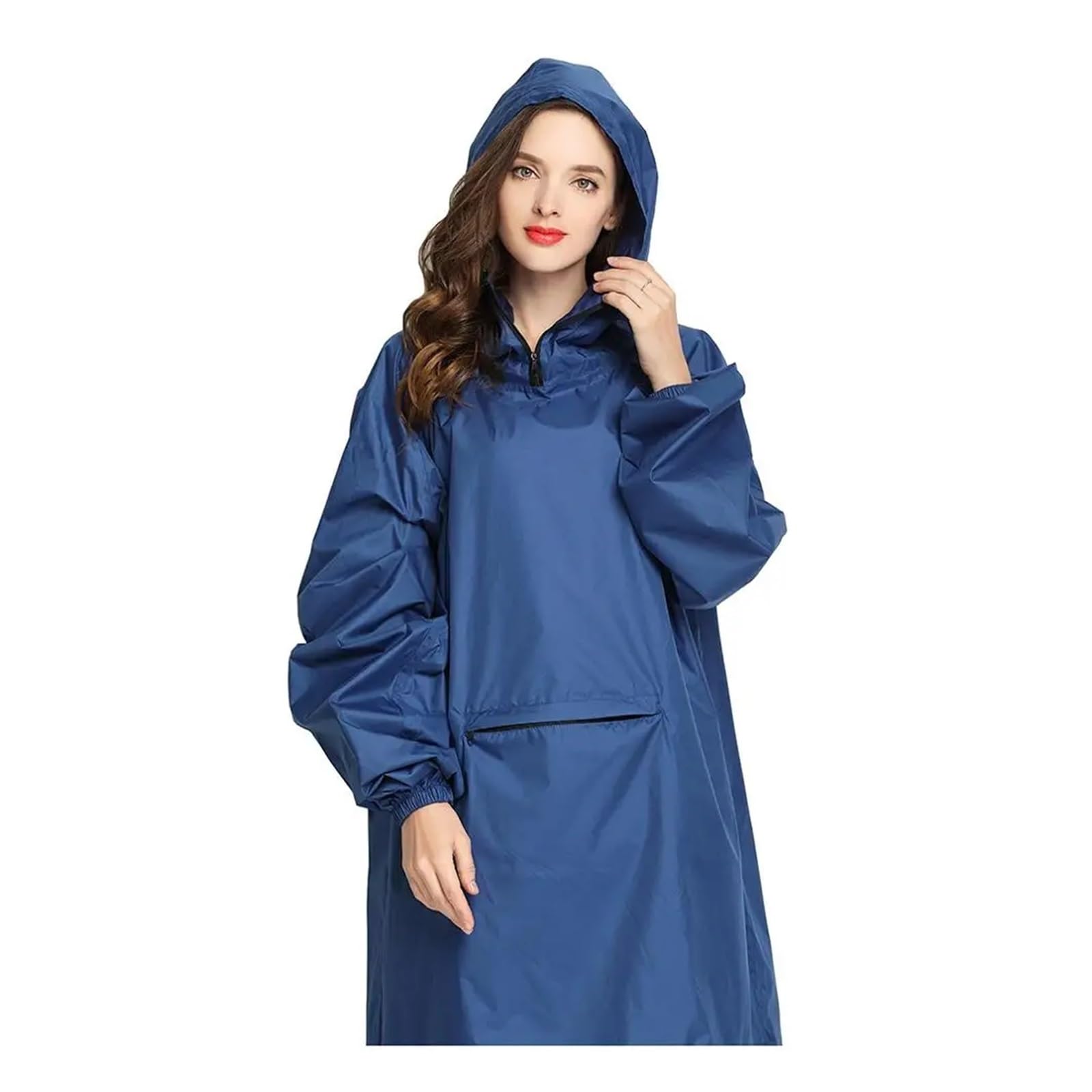 Mantellina Pioggia Adulto Poncho impermeabile elegante da donna con cappuccio e maniche