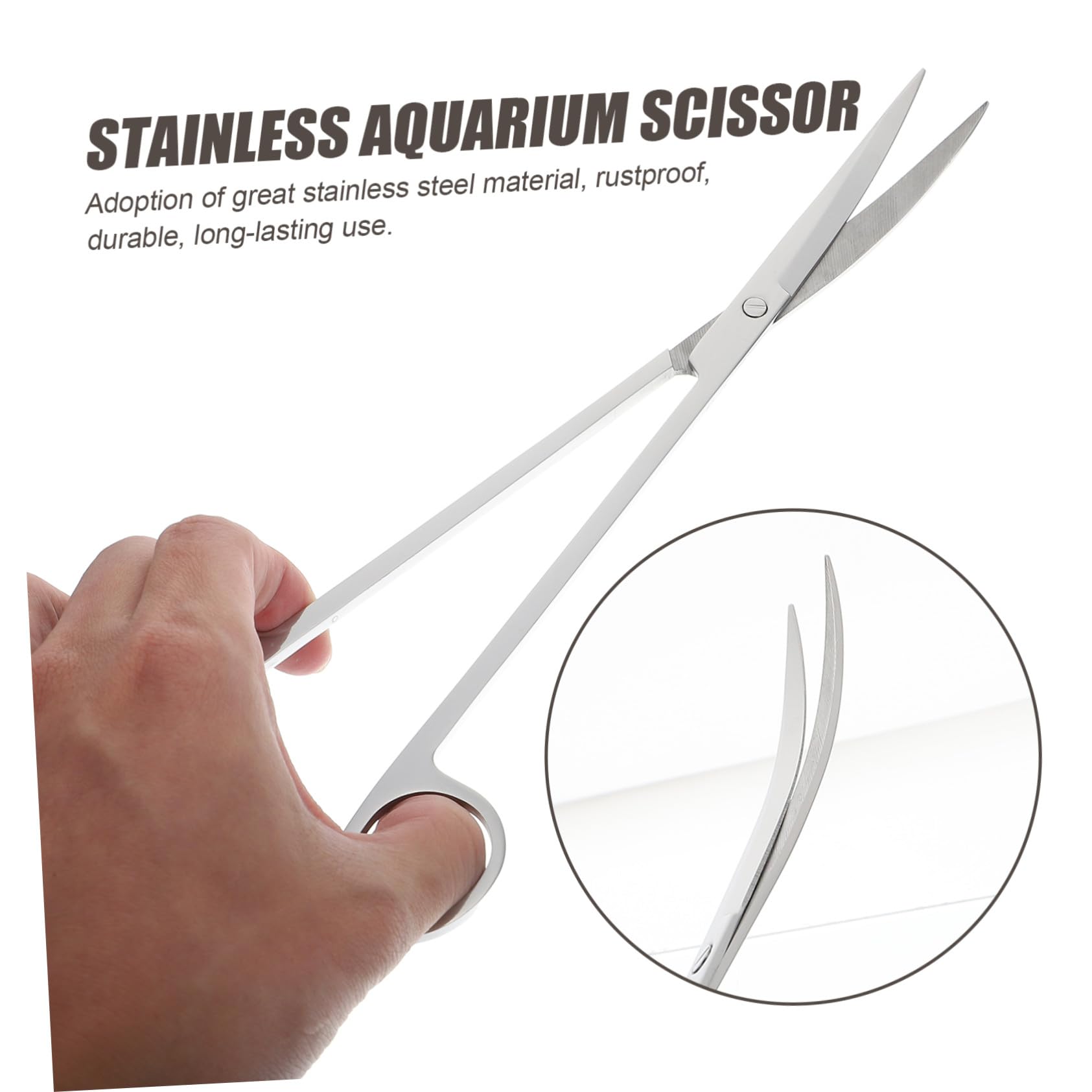 Hemobllo Tijeras para Césped Acuático Pinza Multifunción Tijera Portátil Pala Larga para Acuario Limpiador de Césped para Uso Acuarios de Agua