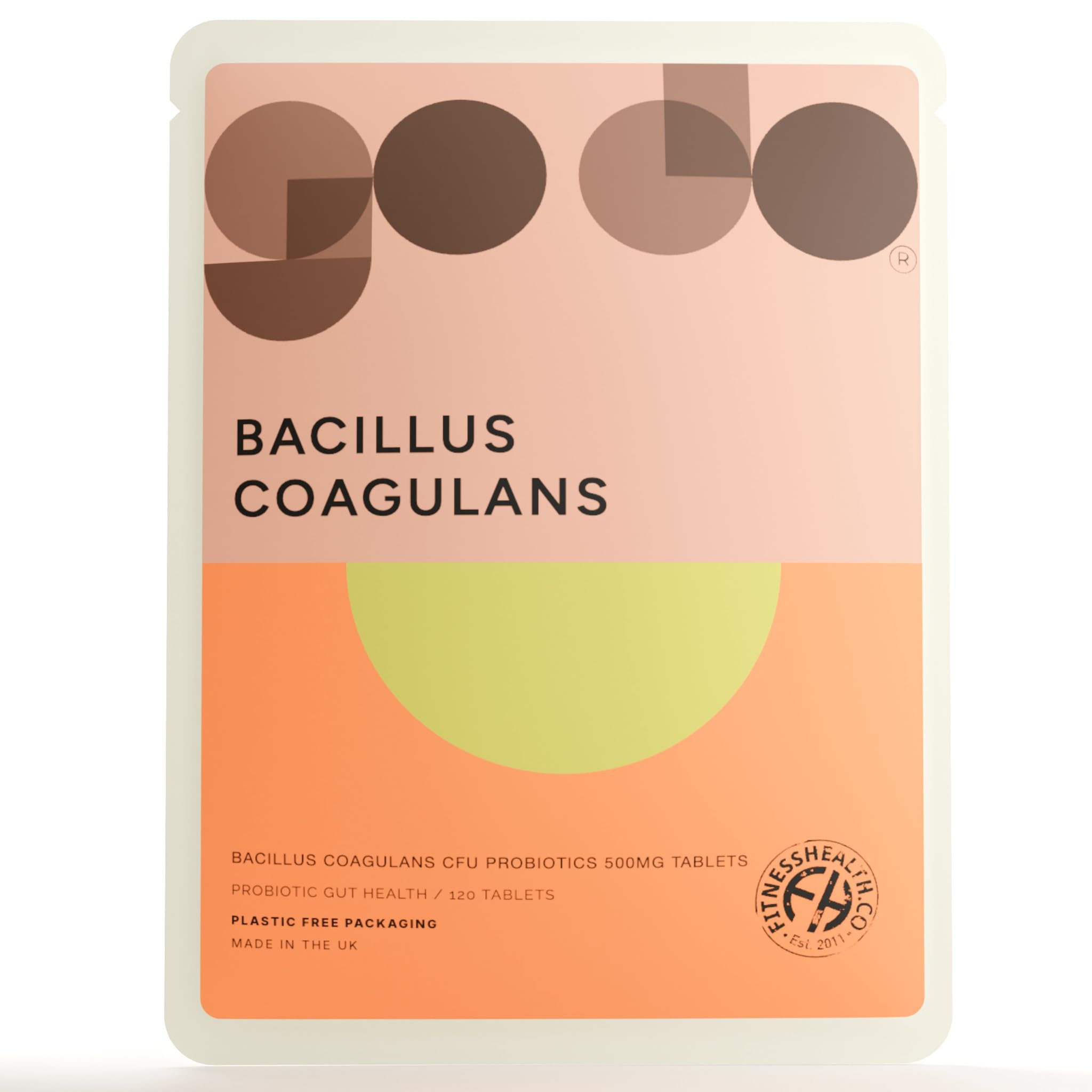 Fitness Health Bacillus Coagulans CFU Tablets 500MG | Vegan Supplement for Men & Women | Help in Resistant Support | (120 Tablets)