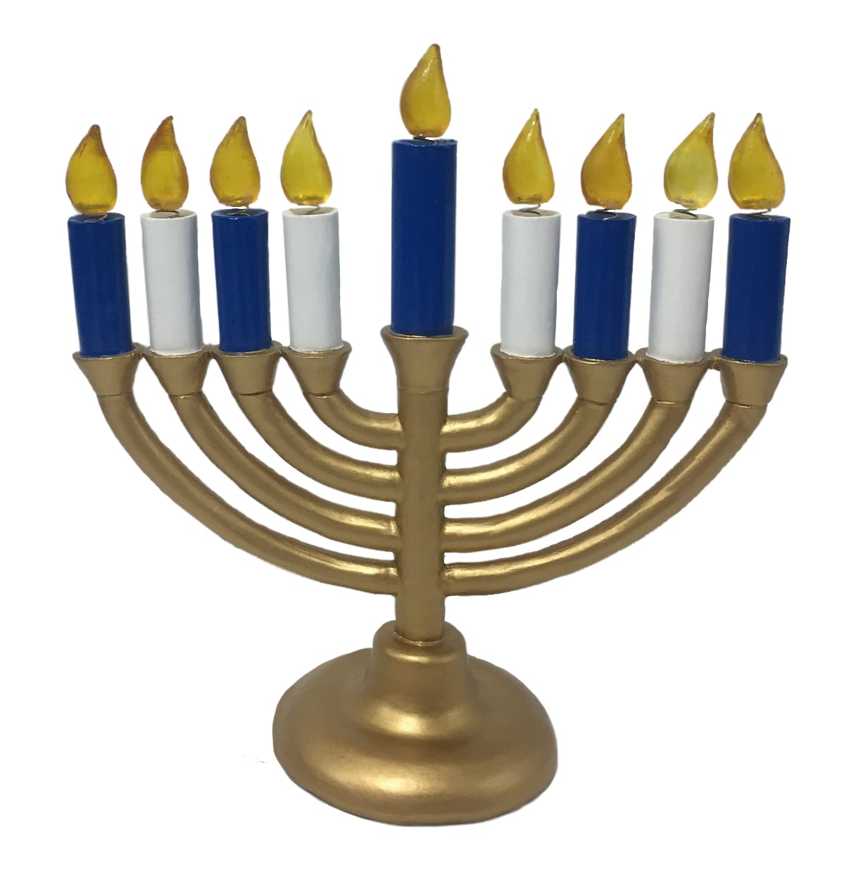 Menorah White and Blue Candles Hanukkah Chanukah Bobble