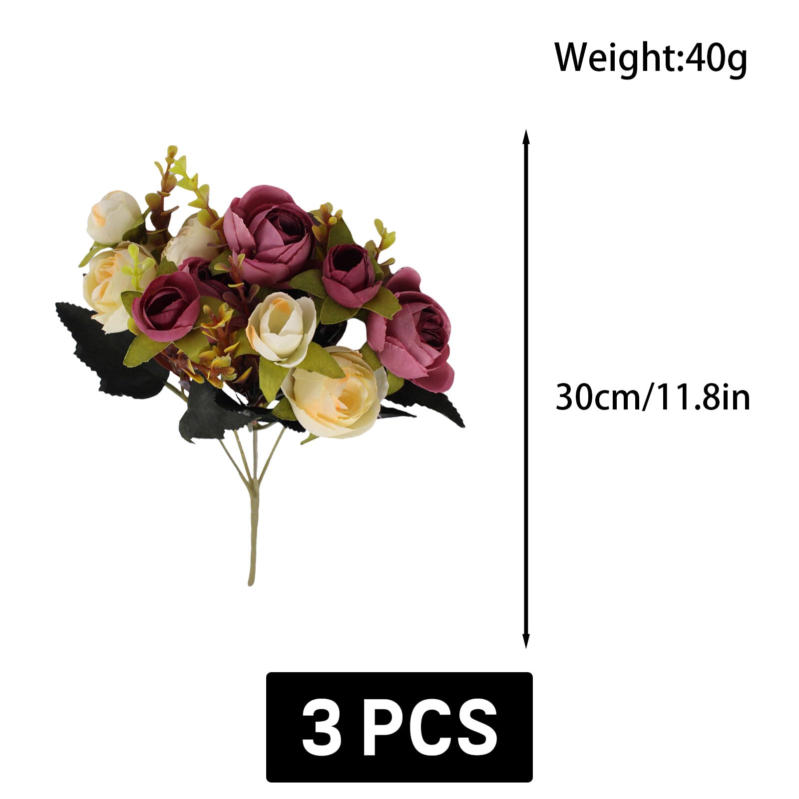 astylishome Fake Flowers for Outside Artificial Flower Autumn False Blooms for DIY Living Room Home Deco Garden Wedding Decoration Craft Accessories Mixed Colours 0311 - Image 3