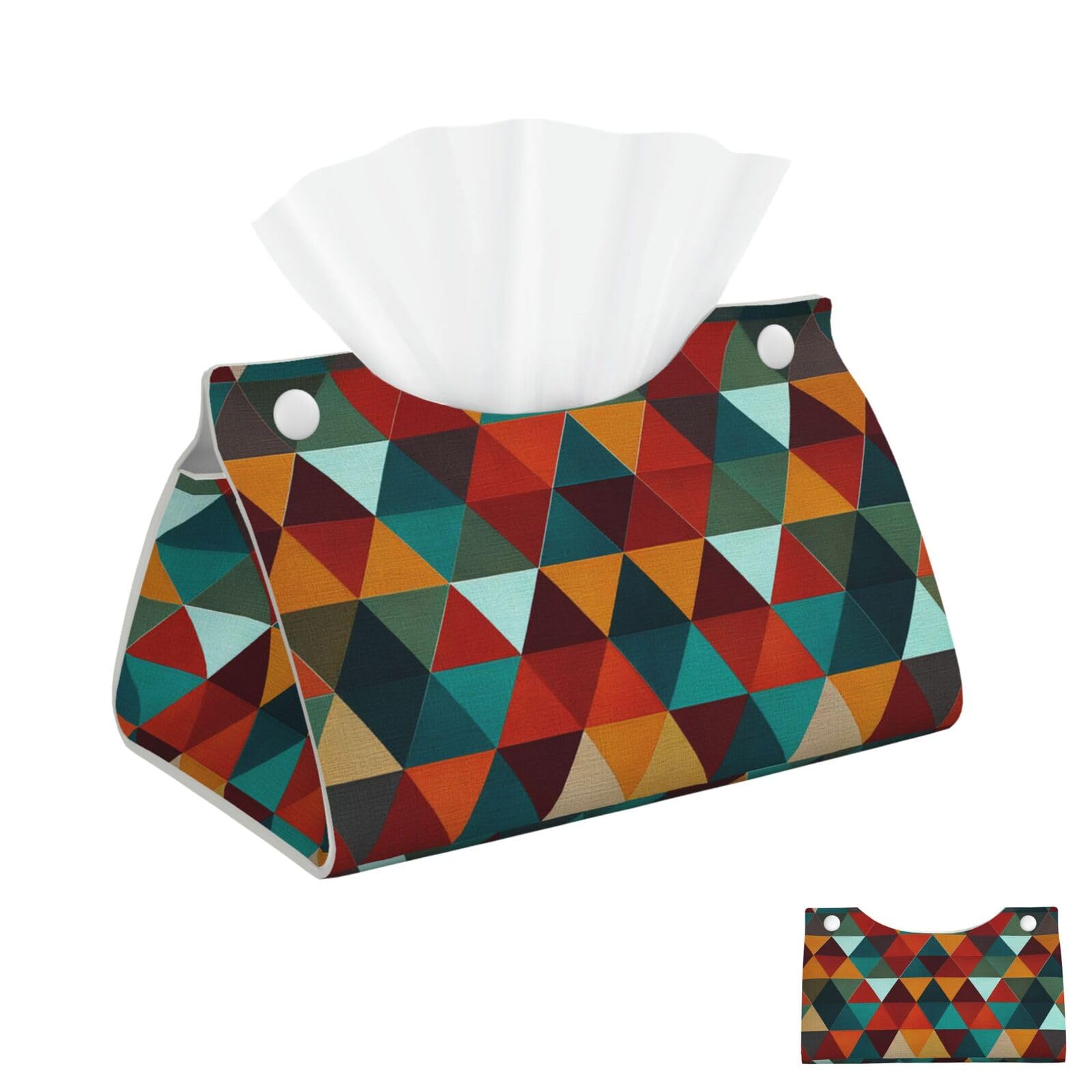 Triangle Pattern Tissue Box Cover Square Cube Boxes