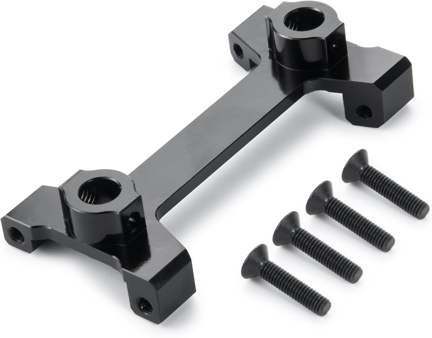 Aluminum Rear Body Shell Mount Stand for 1/10 Axial SCX10 III AXI03007 RC Crawler Car Upgrades Parts Accessories, Rear Shock Tower Braces Body Post Mounts (Black) (Rear Body Shell Stand)