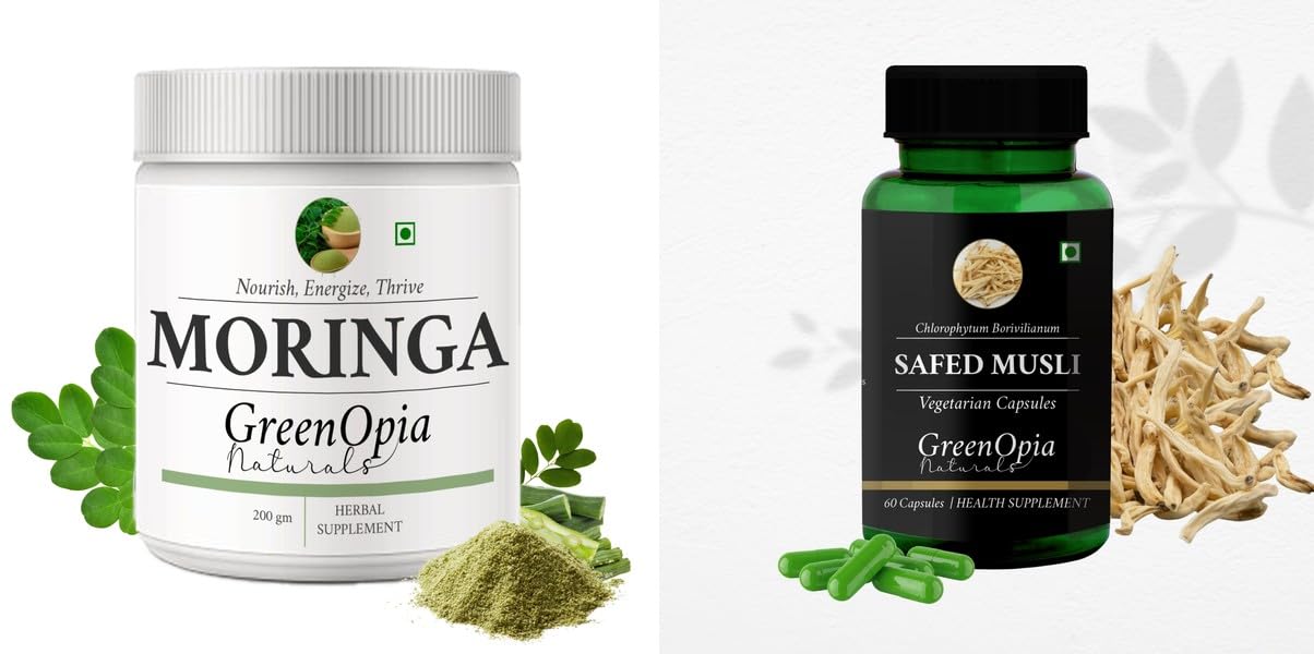 Moringa Oleifera Powder Safed Musli Wellness Daily Vitality 60 CAPSULES-image-24