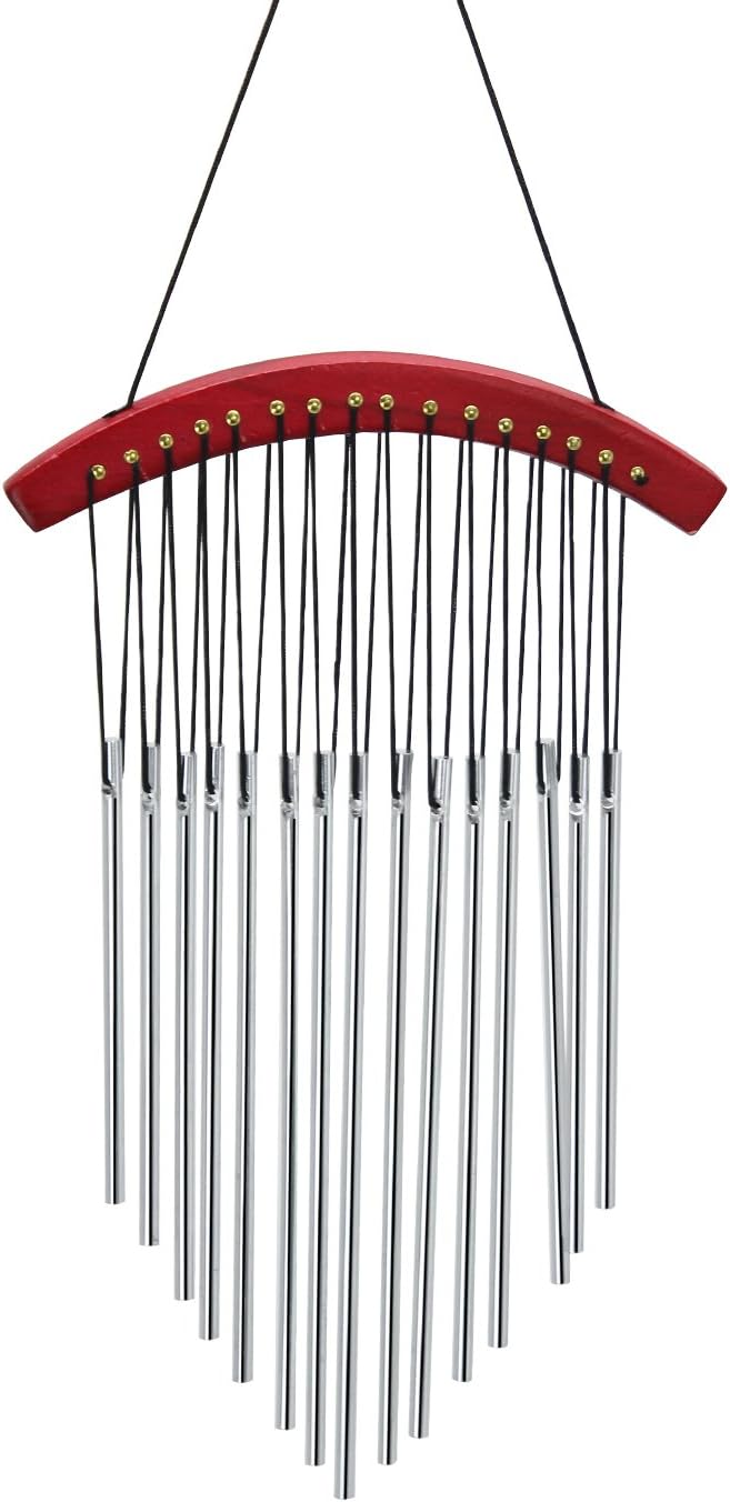 Astarin Wooden Wind Chimes Outdoor for Garden,Amazing Grace Music Wind Chimes,17.7 inch Metal Wind Chimes for Patio, Garden, Balcony and Indoor