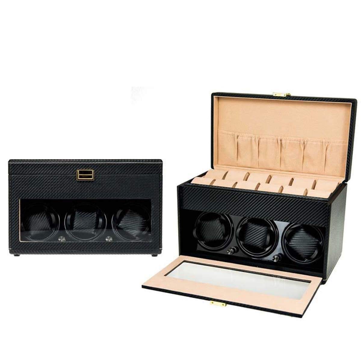 WMYYZYQ Watch Winders Watch Winder and Storage Box Winding 3 Automatic Watches and 12 Watch Storage Space Watch Automatic Storage Box