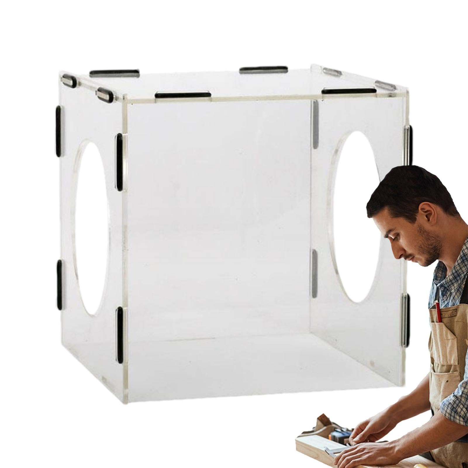 Boîte à poussière de polissage | Couvercle anti-poussière pour polissage | Boîte à poussière fermée transparente pour travaux de meulage