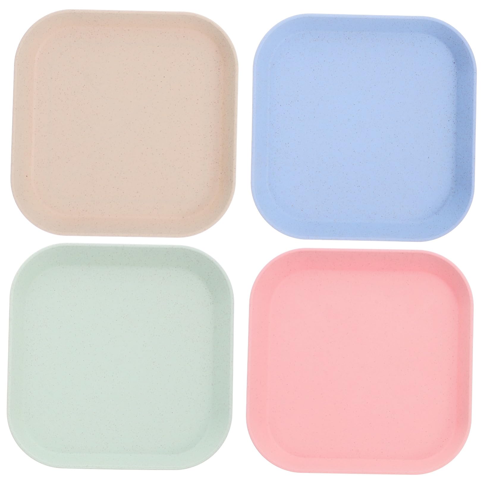 ifundom 4pcs Cat Dishes Non Slip Feeding Bowls for Small Legged Cats Easy to Food Water Plates for Dry Wet Food