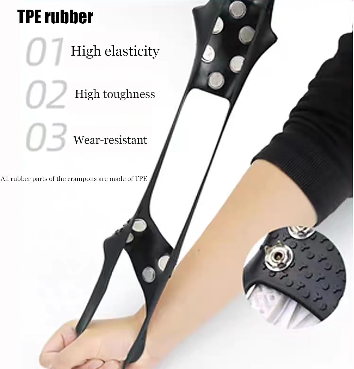 Shoe Ice & Snow Grips,Ice Cleats for Shoes and Boots,Ice Shoes Grippers,Ice Spikes for Shoes,Shoe Grippers for Ice and Snow,Ice Cleats,Shoe Spikes for Snow and Ice,XL