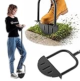 KADAX Rasenkantenstecher 23 x 118 cm mit gezahnter Klinge, manueller Rasenkantenschneider aus Stahl für präzise Rasenkanten, Garten Kantenstecher mit T-Griff