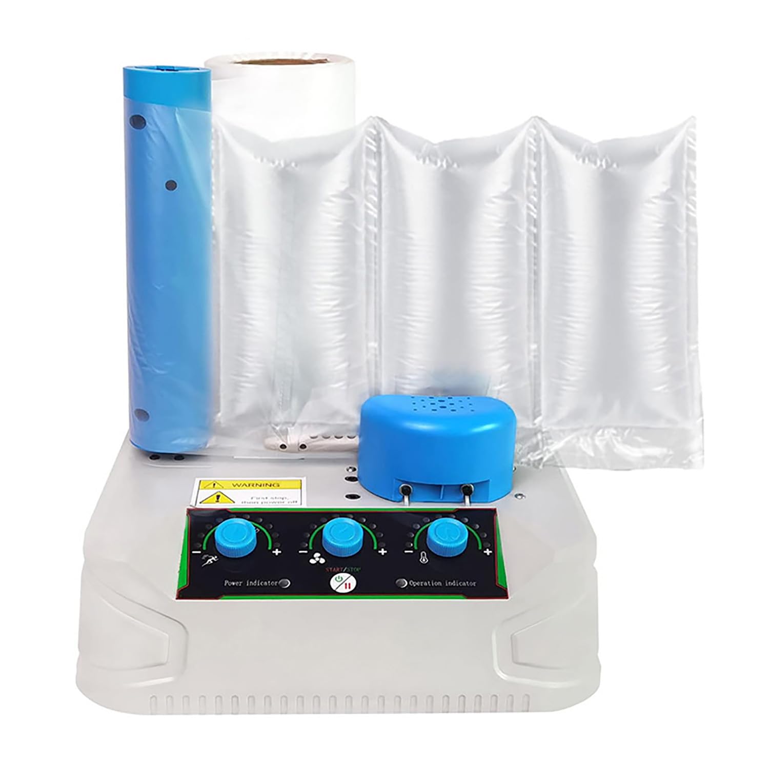 HADECOLL Portable Air Cushion Machine, Air Pillow Maker for Packaging, Fast Inflation 5-10m/min, 10-Speed Adjustable, Up to 120L/min, Sealing for Shipping,