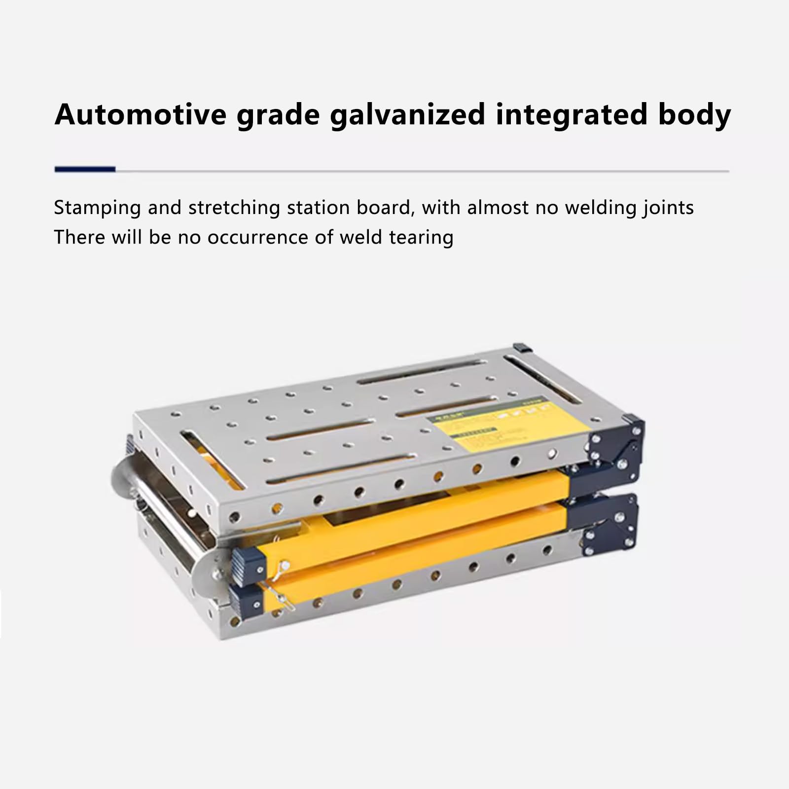 Plataforma de Trabajo Portátil Multifuncional de Aluminio,Plataforma de andamio,Plataforma de trabajo de aluminio para limpieza de techo,pintura y lavado de automóviles,carga máxima (Size:27.5*14.1in)