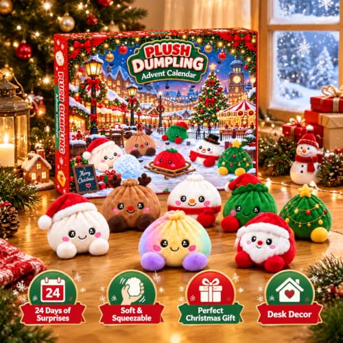 Christmas Plush Dumpling Advent Calendar 2026, 24 Days Countdown Calendar, Festive Holiday Gift Adults - image 2